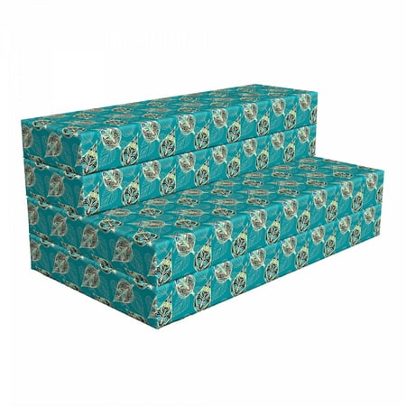 

Leaf Foldable Mattress Oriental Autumn Motifs Art 78.7 x 47.2 Seafoam Multicolor by Ambesonne