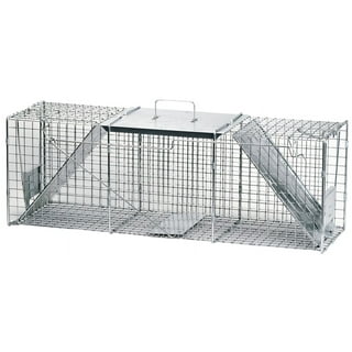 Paddsun Humane Animal Trap Cage Live Rodent Control Skunk Rabbit Opossuml  24X8X7 inch Metal