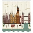 thumbnail image 3 of Ambesonne London Shower Curtain, Travel Scenery Big Ben, 69"Wx84"L, Multicolor, 3 of 3