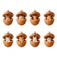 thumbnail image 1 of Adornos de animales del bosque en forma de bellota, decoraciones navideñas de acrílico para el árbol de Navidad, 2D, 1 of 7