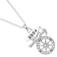 thumbnail image 3 of Unique Design Graduation Necklace Decorative Jewelry For Women 28.00X2.00X0.20CM Silver 1Set, 3 of 4