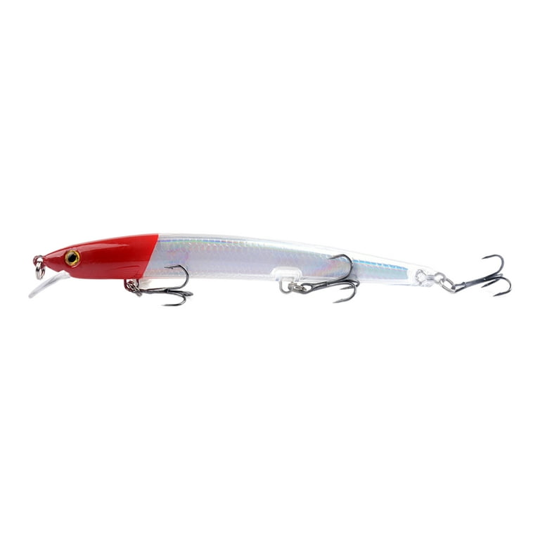 Mightlink 13.5cm/15g Fishing Lure Realistic 3D Simulation Fisheye Sharp Hook Long Throw Bright Color Fishing Ring Bead Minnow Hard Lure Bait Floating