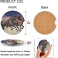 thumbnail image 3 of GZHJMY Running Horse Car Coasters, 2 Pack Drinks Absorbent Ceramic Stone Car Coasters with Fingertip Grip Car Cup Holder Coasters, 3 of 6