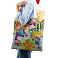 thumbnail image 4 of All Grown Up Bolso de tela con estampado de lienzo para mujer, bolsa de compras reutilizable y estética, con cremallera interior, regalo para mujer,40*45cm., 4 of 6