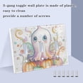 thumbnail image 4 of Dailycode Light Switch Plate Covers 3 Gang Wall Plate Plastics Outlet Covers for Kitchen Home Office Decor Cute Ghost Pumpkin, 4 of 8