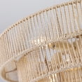 thumbnail image 4 of 20" Modern 4-Layer Woven Hemp Rope Chandelier Boho Style Pendant Light Elegant Hanging Light Fixture for Living Dining Room Bedroom, 4 of 14
