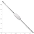 thumbnail image 3 of 14k White Gold Oval ID Figaro Bracelet, 3 of 3