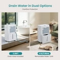 thumbnail image 5 of TINKLE WELL 50 Pint Dehumidifier with Auto Drain Hose, Quiet Moisture Control, Covers 3500 sq.ft, Portable for Basement Home, Bedroom, Bathroom, 5 of 10