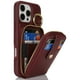 thumbnail image 2 of For iPhone 16 Pro Max Case with Zipper Pouch Ring Kickstand Strap Litchi Texture PU + TPU Phone Cove, 2 of 5