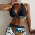 thumbnail image 1 of Swimsuit, Print Pattern Bikini Halter Neck  for Pool White,Black,Light Green,OD Green,Dark Green, 1 of 5