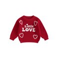 thumbnail image 1 of Gupgi Chandails de Printemps pour Filles Tout-Petits Mode Cœur d'Amour Manches Longues Col Rond Pulls pour Bébés Filles, 1 of 9