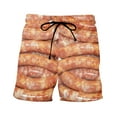 thumbnail image 1 of Bañador corto ajustado para hombre con estampado y bolsillos, traje de baño deportivo de secado rápido., 1 of 3