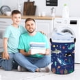 thumbnail image 2 of 45L Cesto Ropa Sucia Niños Infantil de Planeta Espacial Cestas Lavanderia Impermeable con Cierre Cordón Cestos Almacenaje Plegable con Asa para Dormitorios, 36 * 45 cm, 2 of 7