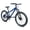 Blue, variant on 24" Mountain Bike with 7-Speed Gears, Front Suspension, Durable Steel Frame & Alloy Rims, White