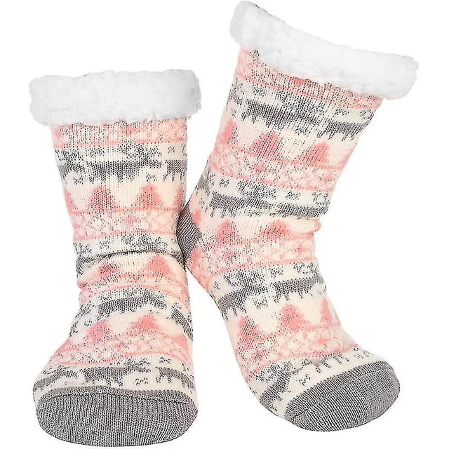 Calcetines de pantuflas suaves de punto navideño YONGSHENG para mujer