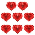 thumbnail image 4 of 8pcs Love Heart Shaped Paper Fans for Wedding and Anniversary Decorative Folding Fan Valentines Day Party Supplies, 4 of 8