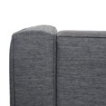 thumbnail image 4 of Noble House Bartram Indoor Fabric Upholstered Loveseat, Charcoal and Dark Walnut, 4 of 8