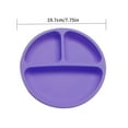 thumbnail image 4 of Kids Dish Meal Tray Children Silicone Food Plate Fruit Vegetable Baby Food Non-slip Tray  Blue, 4 of 10