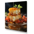 thumbnail image 2 of Designart "Sunlit Flan Fresco: A Caramel Dessert" Desserts Canvas Art Print, 2 of 7