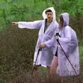 thumbnail image 5 of Rain Ponchos for Adults Reusable Rain Coats with Hood and Drawstring Thicken Ponchos Waterproof for Women Man, 5 of 5