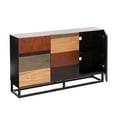 thumbnail image 6 of SEI Hashela Eclectic, Midcentury Modern Style Multi-Tonal Credenza in Multi-Tonal Finishes with Black Body, 6 of 10