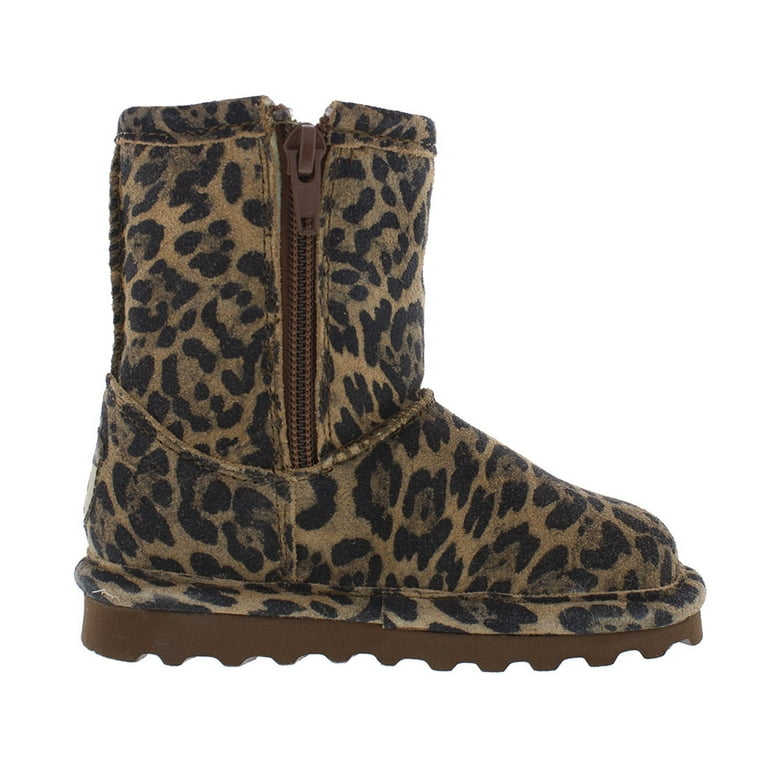 Bearpaw Toddler Elle Exotic Zip Boots Leopard Size 11