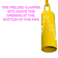 thumbnail image 4 of 3001 Small Yellow Chime Pipe Ringer M&M Bird Toys Bright Yellow Colored Aviary Bell, 4 of 7
