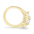 thumbnail image 6 of ESTE ORIGIN 2.00 Ct Round Cut Lab-Grown Diamond Trilogy Engagement Ring – Twisted Pavé Band, Trellis Setting in 14K Yellow Gold for Women, 6 of 7