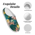 thumbnail image 5 of KLL Hawaiian Style Pattern Adult Unisex Cozy Slippers,Fuzzy Slip-on Slippers TPR Sole Slippers Comfort Plush Home Footwear for Indoor & Outdoor-13, 5 of 7