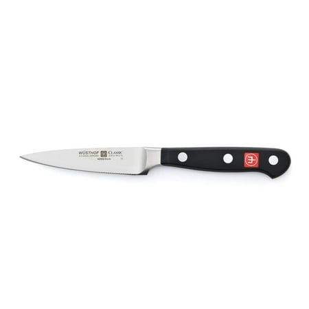 Wusthof 3.5 Inch Forged Paring Knife, Classic Series | Full Tang High Carbon Stainless Steel Straight Edged Blade For Efficient