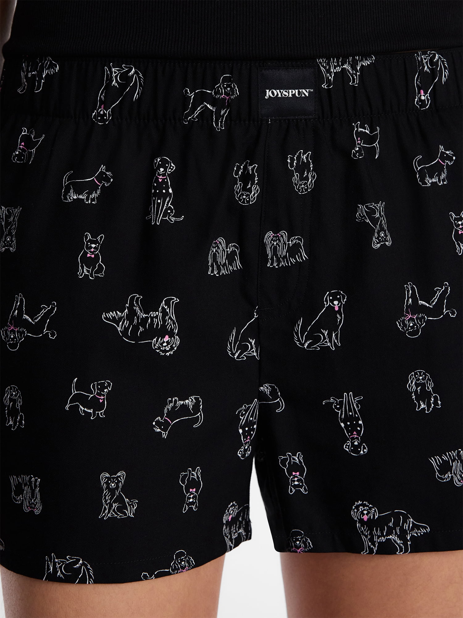 Joyspun Women's Woven Pajama Boxer Shorts, 3'' Inseam, Sizes XS-2X