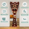 thumbnail image 2 of Southwestern Door Curtain For Doorway Privacy,Aztec Tribal Blackout Curtain,Black Brown Bohemian Room Divider Curtain,Western Decor Closet Curtain,Exotic Style Door Drape 34"W X 80"L, 2 of 5