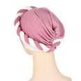 thumbnail image 4 of Prolriy Turbans for Women, Women Braid Turban Hats Cap Hair Bonnet Head Scarf Wrap Cover Head Wraps Hats for Women Pink One Size, 4 of 6