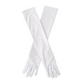 thumbnail image 3 of Fgnfyis Womens Long Stretchy Shiny PU Leather Gloves for Women Party Formal Event Evening Accessories White, 3 of 3