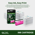 thumbnail image 2 of 962XL 962 Ink Cartridges Compatible for 962 962XL Combo Pack for OfficeJet Pro 9015 9020 9018 9025 9010 9018 9019 Printer ( 1 x Meganta ), 2 of 6