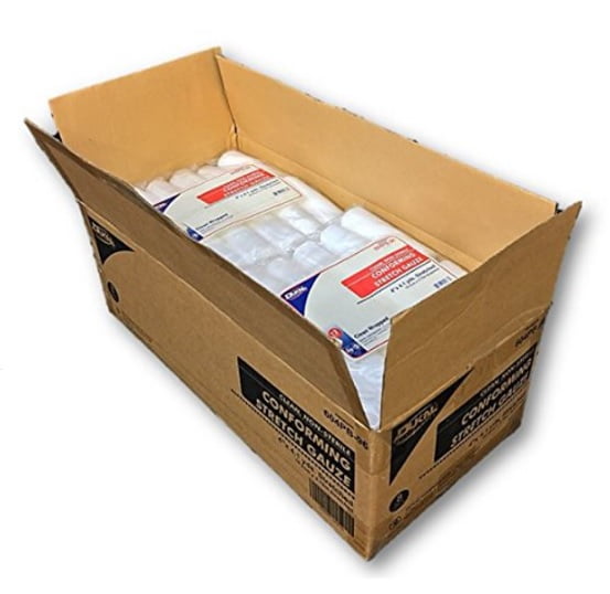 Case of Conforming Stretch Gauze, 96 Clean Wrapped Rolls, 4'x4.1yds By Dukal