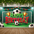 thumbnail image 5 of Soccer Theme Banner Football Design Soccer Birthday Backdrop Athlete Silhouette Golden Trophy Football Party Display for Birthday Party Soccer Party Kids' Birthday, 5 of 9