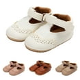 thumbnail image 4 of Otqutp Toddler Girls Closed Toe Mary Jane𝘀 Leather Flats Soft-Soled Moccasins for Girls First Walker Non-Slip Flat Shoes, 4 of 8