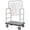 Silver (long), variant on Chantmo Heavy Duty Hotel Luggage Cart 900 lbs Capacity Brushed Stainless Steel 8 inch Rubber Wheels Grey Carpeted Deck 74x41x25 inch Gold