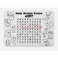 thumbnail image 1 of Word Search Puzzle Bath Mat, Black and White Game Sheet Design Finding The Names of Animals, Non-Slip Plush Mat Bathroom Kitchen Laundry Room Decor, 29.5 X 17.5 Inches, Black White Red, Ambesonne, 1 of 2