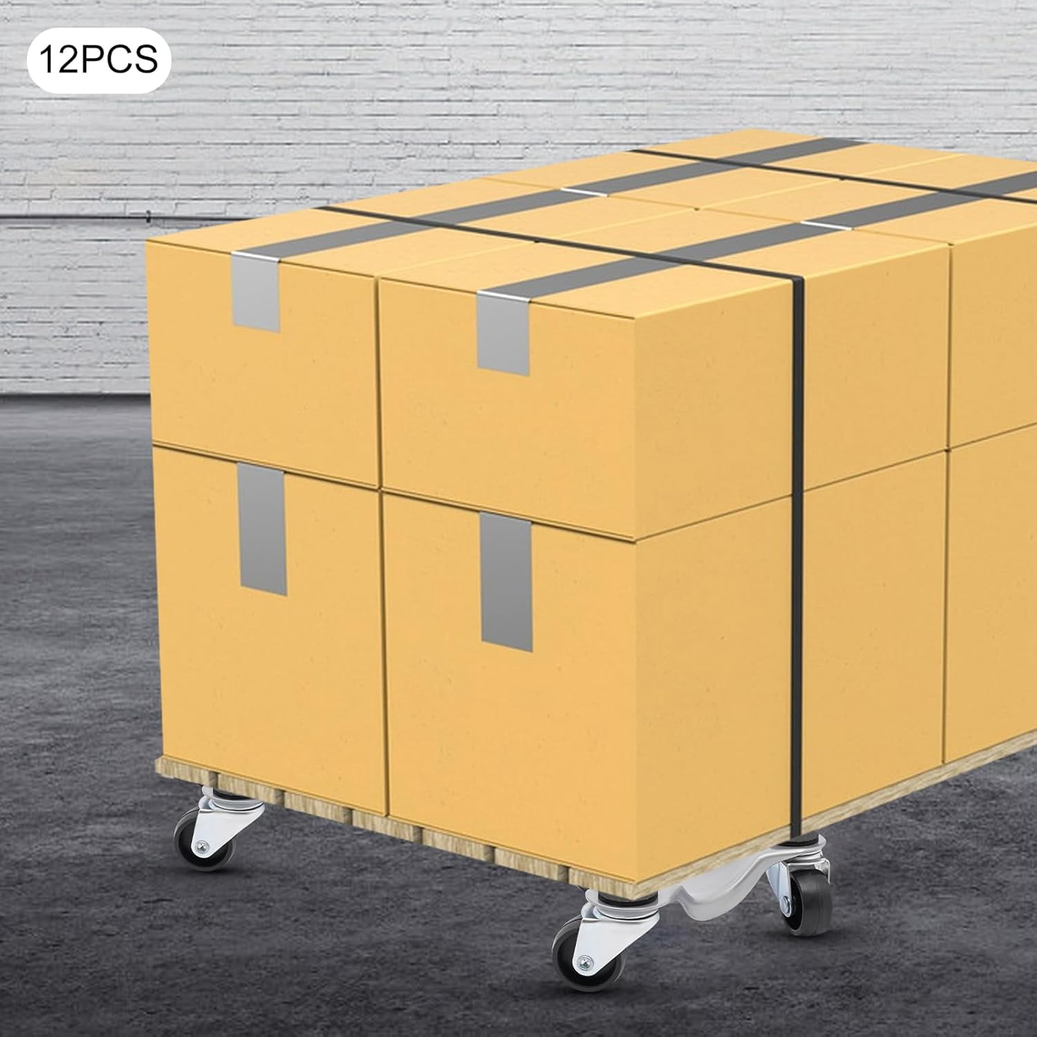 Furniture Moving Dolly Set12-Pack Steel Tri-Dolly Set 6In 660lbs 3 Wheels Mover Dollys for Moving Heavy Furniture Refrigerator Sofa Grand Piano Table