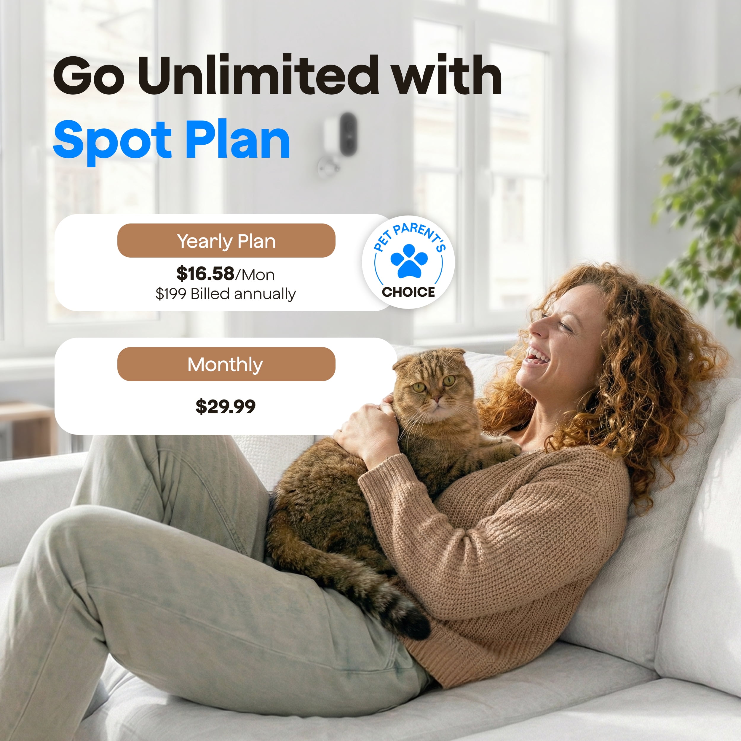 Waggle 4G LTE Security Camera | No WiFi? No Problem | Built-in SIM | Works ANYWHERE Indoor/Outdoor | 2K HD + 9000mAh Battery (60-Day Power) | 2-Way Talk, Night Vision and Siren Alarm