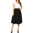 thumbnail image 5 of Women's Flared Lightweight Elastic Midi A-line Skirt, 5 of 7