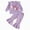 H226-Purple, variant on TOWED22 Girls 2 Piece Outfits Cute Graphic Print Crew Neck Sweatshirt and Cute Wide Leg Pants Clothing Set,Pink,3-4 Y