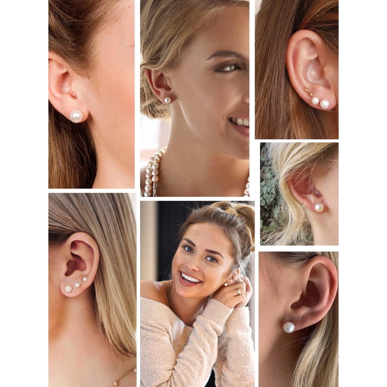 ChicSilver 925 Sterling Silver Freshwater Pearl Stud Earrings photo 7
