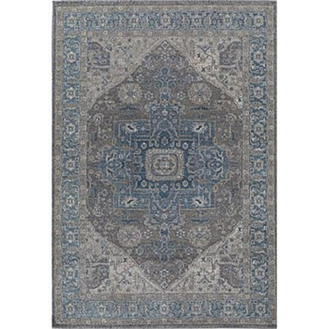 Rugs America 25616 Estelle Blue Gray Rectangle Oriental Rug, 2 x 3 ft.