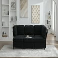 thumbnail image 2 of GVN Seat Couch with Freely Combinable 6-Seat and Chaise, Comfy Soft with U Shaped Oversized and Storage Ottoman for Home, Apartment, Office, Black, 2 of 8