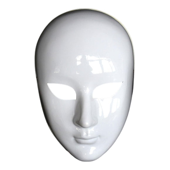 KLKCMS DIY Face Mask Blank White Paintable Mask for Masquerade Cosplay Themed Event Open Eyes