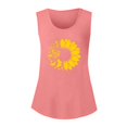 thumbnail image 2 of Tiqkatyck Women's 2025 Flowers Round Neck Sleeveless Shirts Casual Loose Vest Tank Tops Loose Fit T Shirt Trendy Summer Tops for Women 2025 Pink XL, 2 of 7