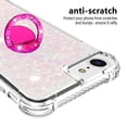 thumbnail image 3 of Funda para iPhone SE 2022/2020 con Brillo Líquido Flotante, Purpurina, Parachoques y Anillo Giratorio Soporte, 3 of 5
